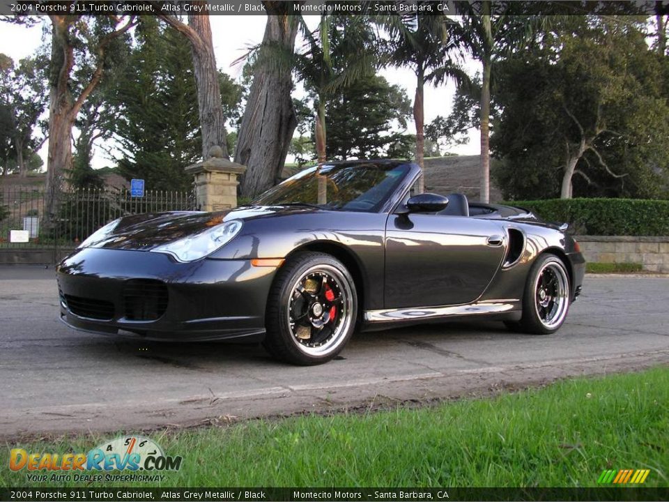 2004 Porsche 911 Turbo Cabriolet Atlas Grey Metallic / Black Photo #1