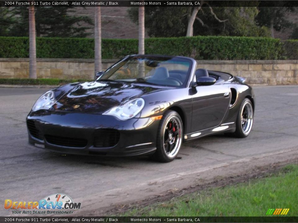 2004 Porsche 911 Turbo Cabriolet Atlas Grey Metallic / Black Photo #3