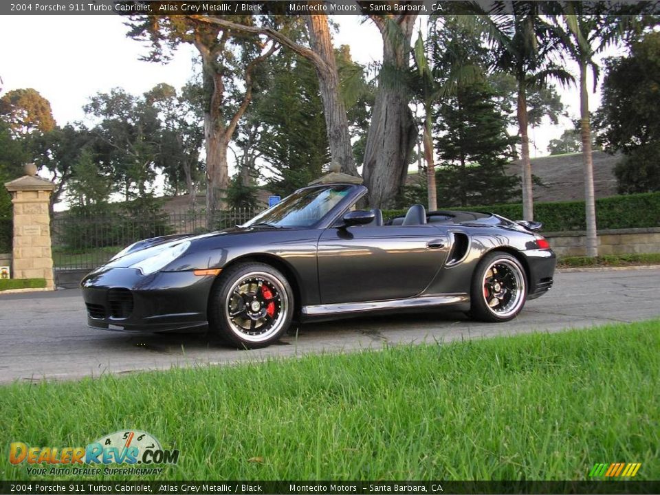 2004 Porsche 911 Turbo Cabriolet Atlas Grey Metallic / Black Photo #4