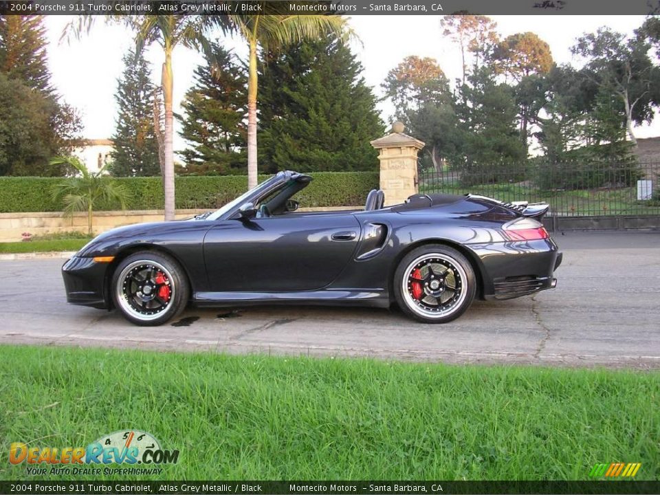 2004 Porsche 911 Turbo Cabriolet Atlas Grey Metallic / Black Photo #6