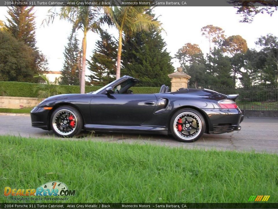 2004 Porsche 911 Turbo Cabriolet Atlas Grey Metallic / Black Photo #8