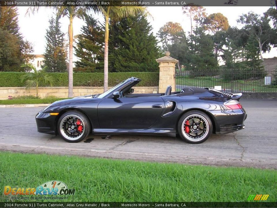 2004 Porsche 911 Turbo Cabriolet Atlas Grey Metallic / Black Photo #9