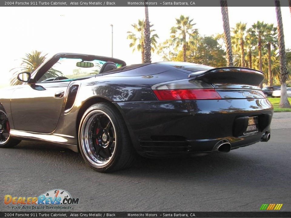 2004 Porsche 911 Turbo Cabriolet Atlas Grey Metallic / Black Photo #10
