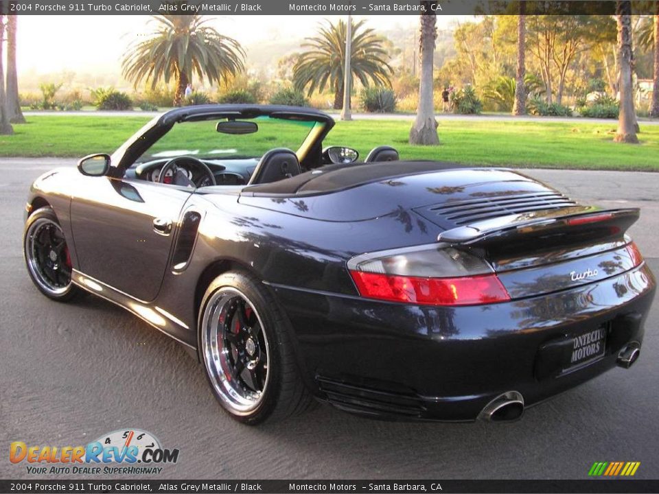 2004 Porsche 911 Turbo Cabriolet Atlas Grey Metallic / Black Photo #11