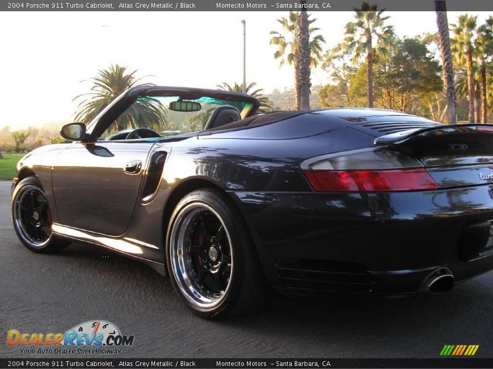 2004 Porsche 911 Turbo Cabriolet Atlas Grey Metallic / Black Photo #12
