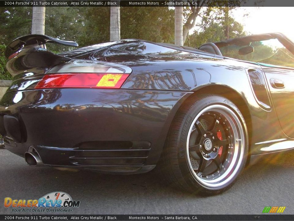 2004 Porsche 911 Turbo Cabriolet Atlas Grey Metallic / Black Photo #13
