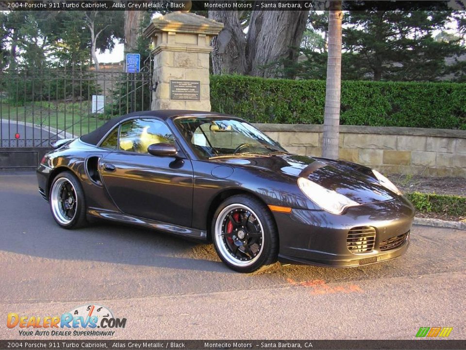 2004 Porsche 911 Turbo Cabriolet Atlas Grey Metallic / Black Photo #15