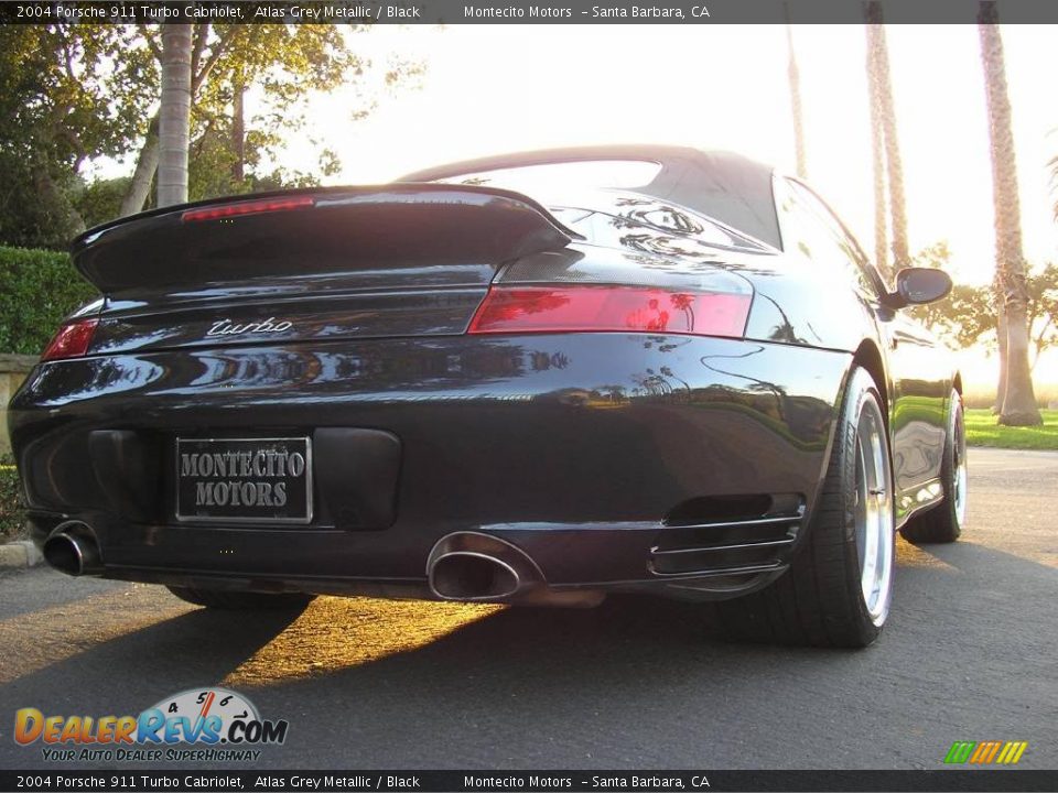2004 Porsche 911 Turbo Cabriolet Atlas Grey Metallic / Black Photo #16