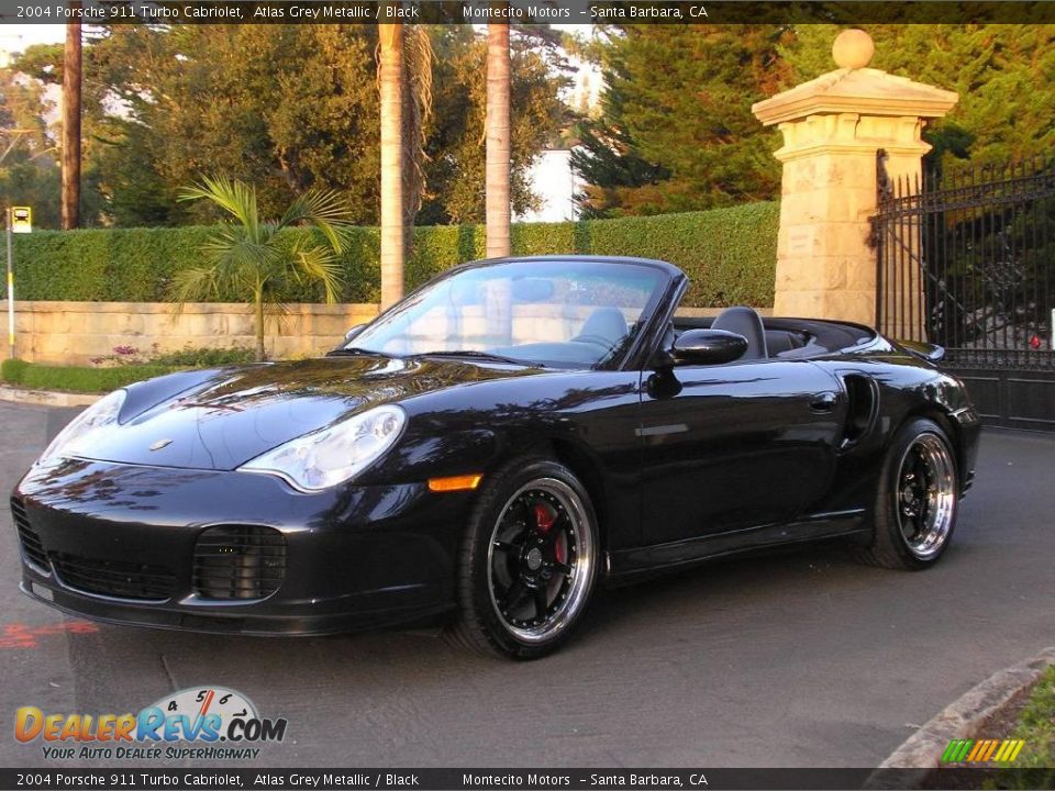 2004 Porsche 911 Turbo Cabriolet Atlas Grey Metallic / Black Photo #17
