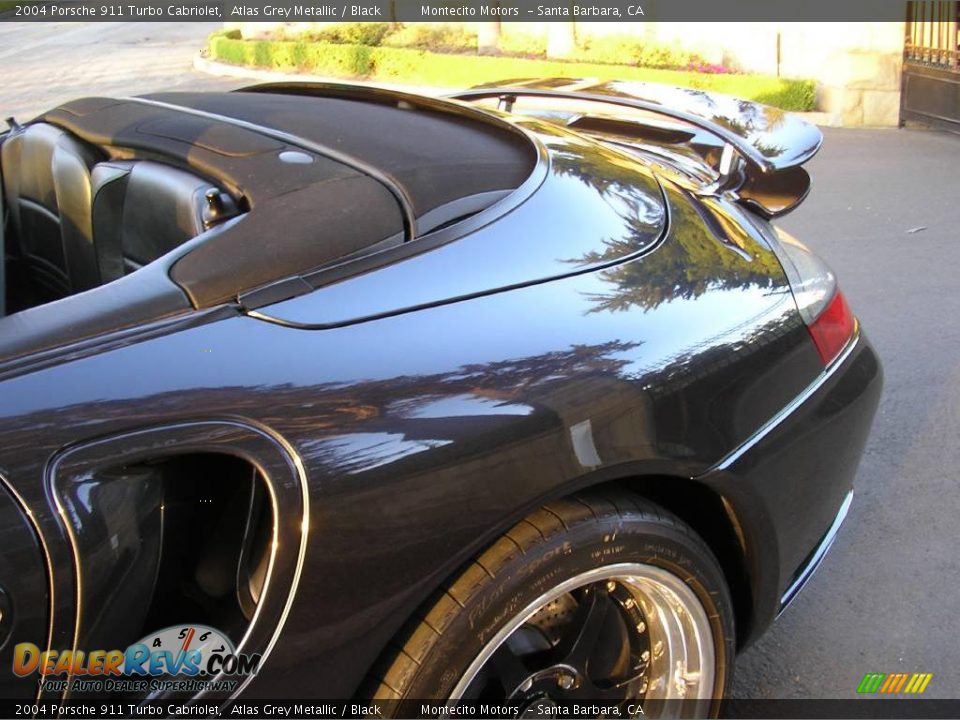 2004 Porsche 911 Turbo Cabriolet Atlas Grey Metallic / Black Photo #20