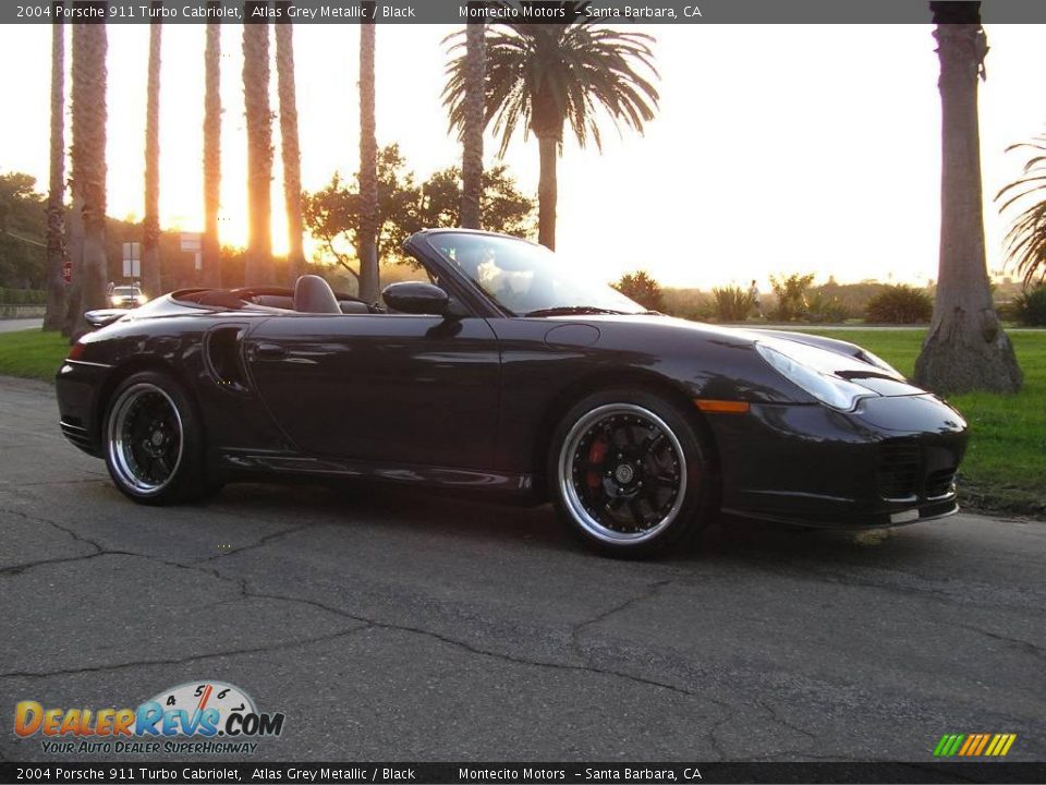 2004 Porsche 911 Turbo Cabriolet Atlas Grey Metallic / Black Photo #24
