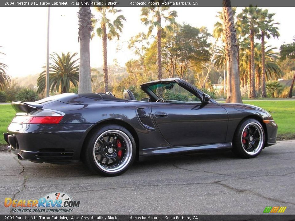 2004 Porsche 911 Turbo Cabriolet Atlas Grey Metallic / Black Photo #26