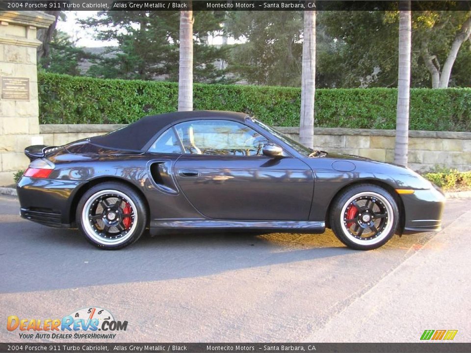 2004 Porsche 911 Turbo Cabriolet Atlas Grey Metallic / Black Photo #27