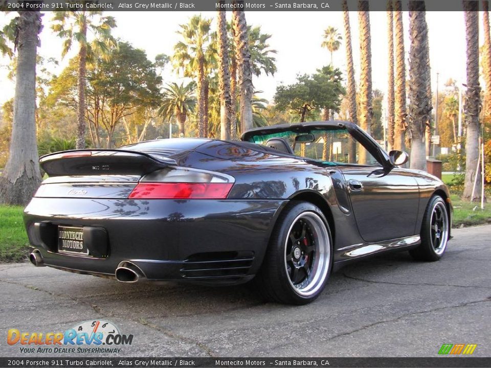 2004 Porsche 911 Turbo Cabriolet Atlas Grey Metallic / Black Photo #30