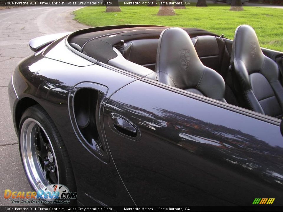 2004 Porsche 911 Turbo Cabriolet Atlas Grey Metallic / Black Photo #31