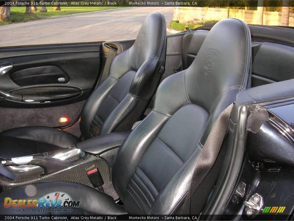 2004 Porsche 911 Turbo Cabriolet Atlas Grey Metallic / Black Photo #33