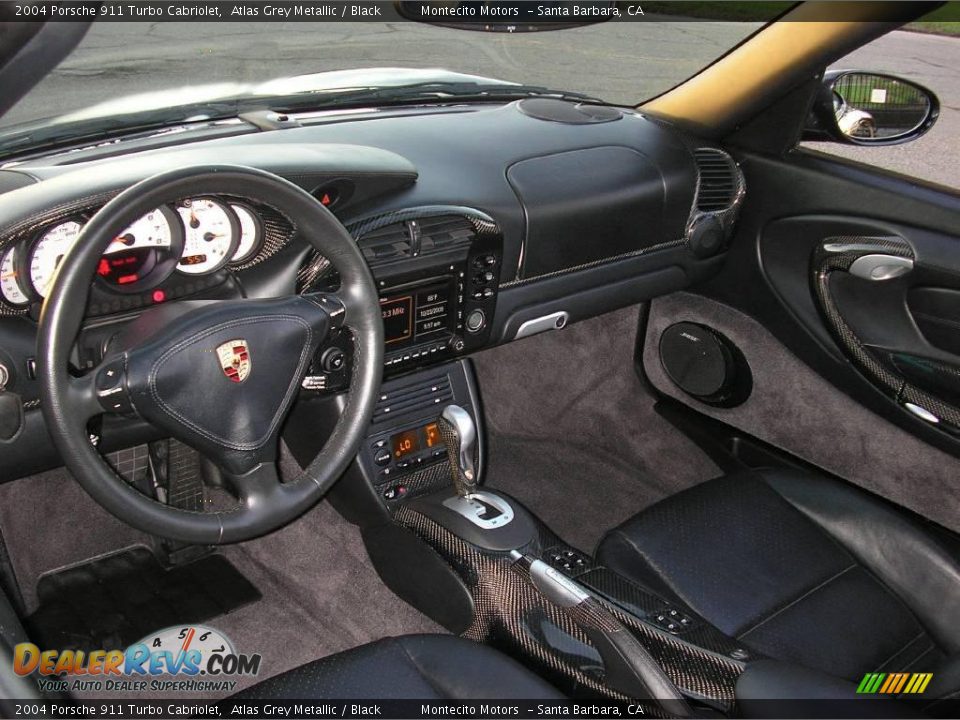 2004 Porsche 911 Turbo Cabriolet Atlas Grey Metallic / Black Photo #34