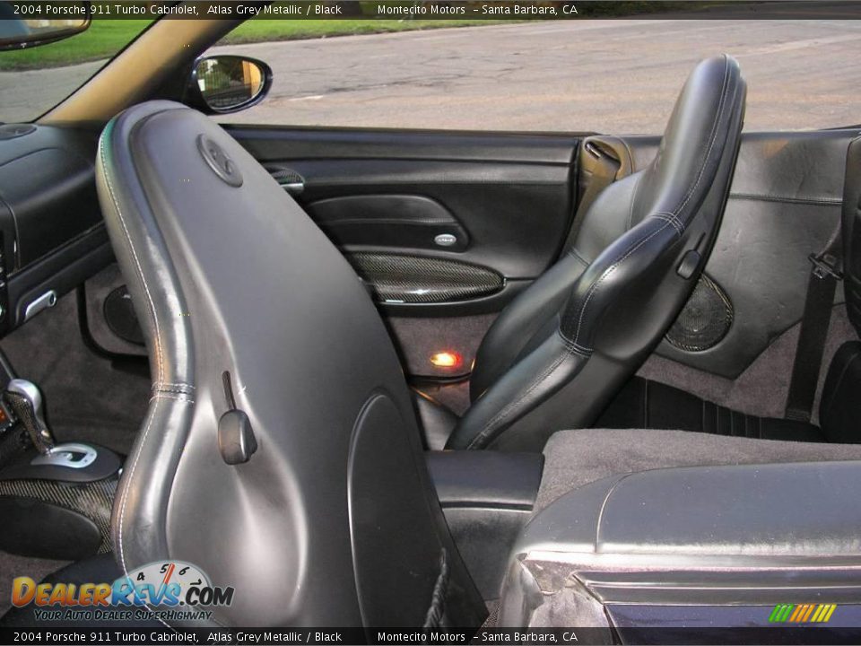 2004 Porsche 911 Turbo Cabriolet Atlas Grey Metallic / Black Photo #35