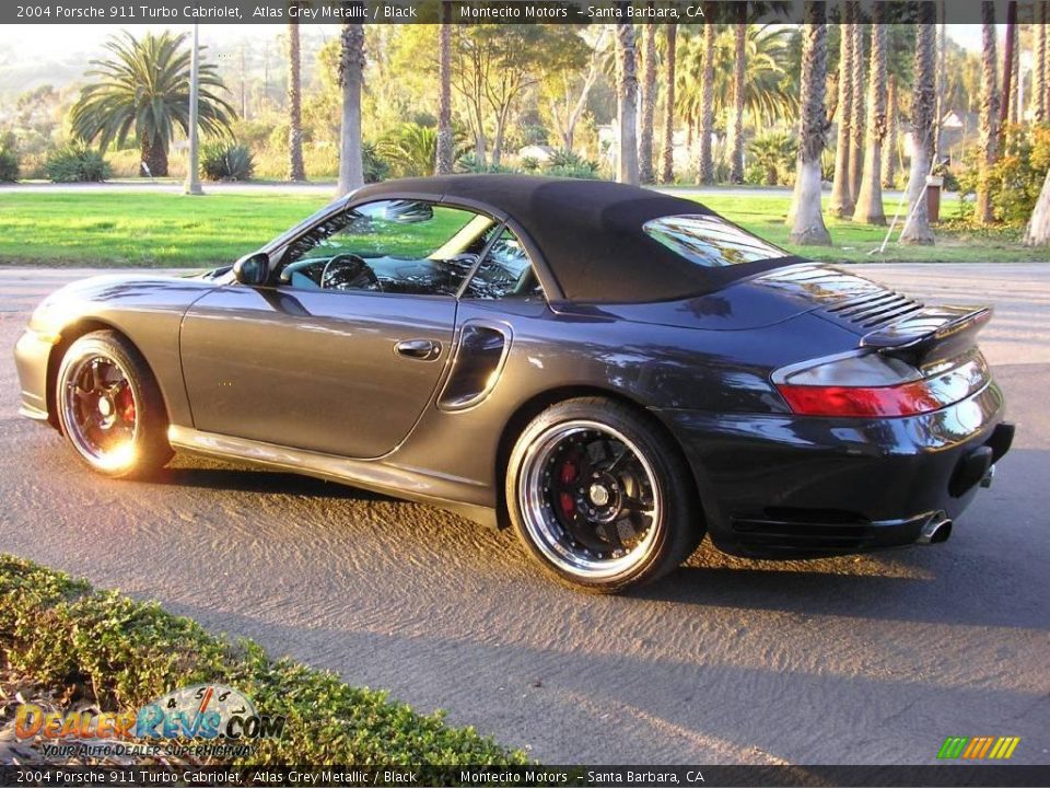 2004 Porsche 911 Turbo Cabriolet Atlas Grey Metallic / Black Photo #36
