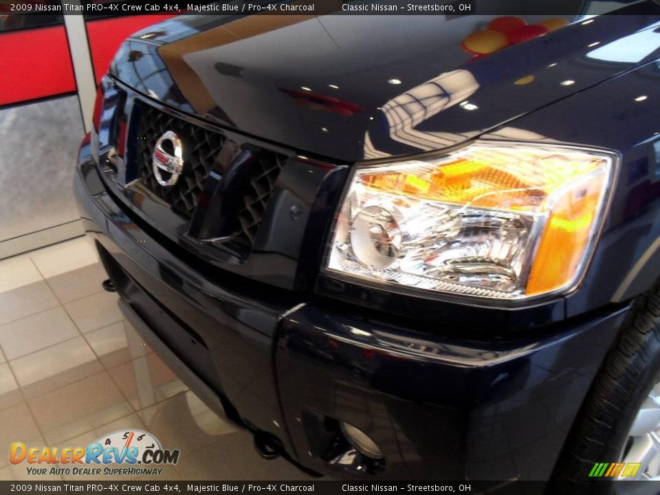 2009 Nissan Titan PRO-4X Crew Cab 4x4 Majestic Blue / Pro-4X Charcoal Photo #7