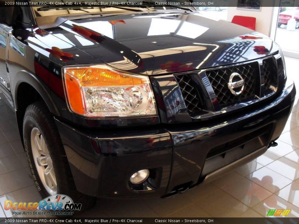 2009 Nissan Titan PRO-4X Crew Cab 4x4 Majestic Blue / Pro-4X Charcoal Photo #12