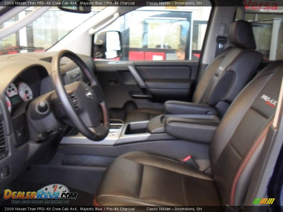 2009 Nissan Titan PRO-4X Crew Cab 4x4 Majestic Blue / Pro-4X Charcoal Photo #13