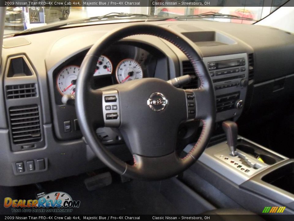 2009 Nissan Titan PRO-4X Crew Cab 4x4 Majestic Blue / Pro-4X Charcoal Photo #14