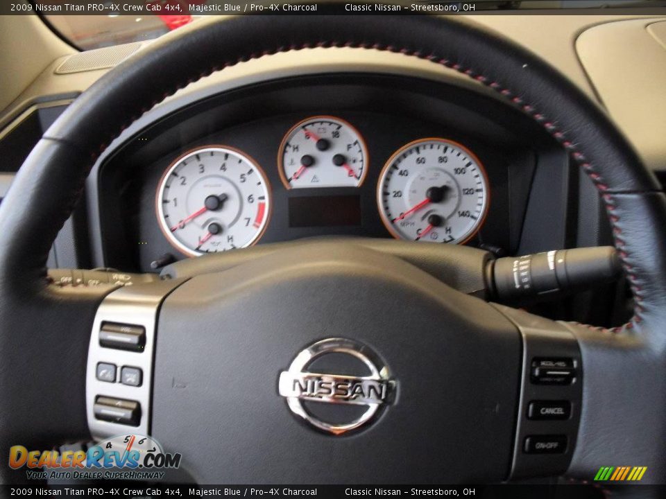 2009 Nissan Titan PRO-4X Crew Cab 4x4 Majestic Blue / Pro-4X Charcoal Photo #25
