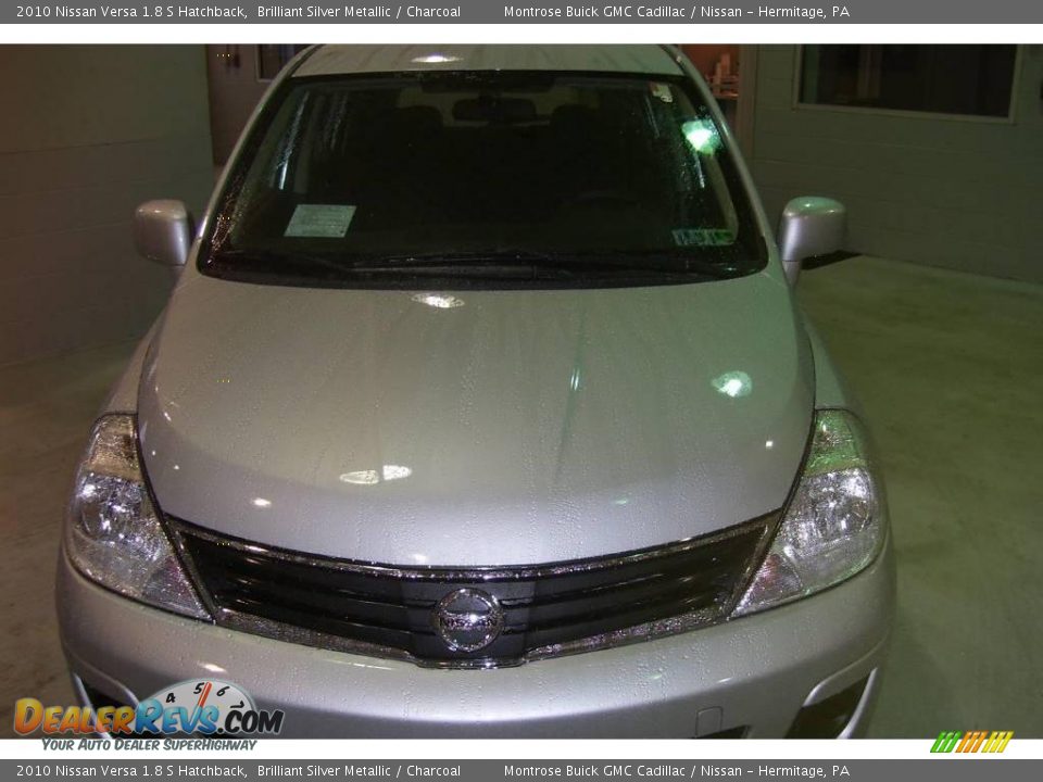 2010 Nissan Versa 1.8 S Hatchback Brilliant Silver Metallic / Charcoal Photo #2