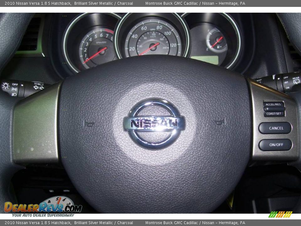 2010 Nissan Versa 1.8 S Hatchback Brilliant Silver Metallic / Charcoal Photo #9