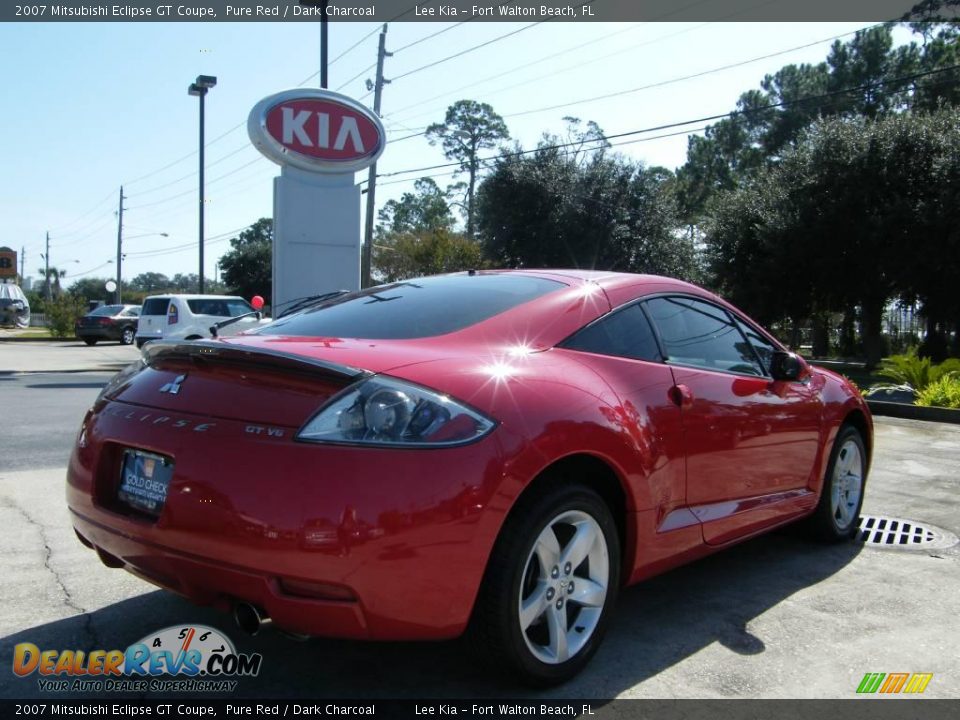 2007 Mitsubishi Eclipse GT Coupe Pure Red / Dark Charcoal Photo #5
