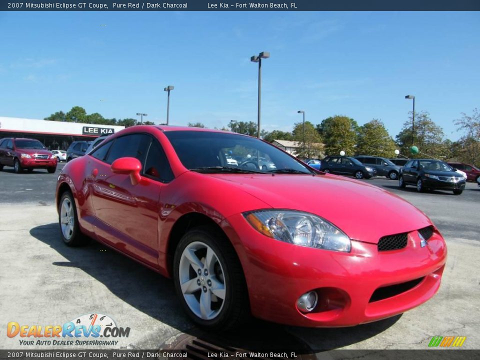 2007 Mitsubishi Eclipse GT Coupe Pure Red / Dark Charcoal Photo #7