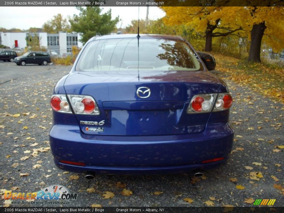 2006 Mazda MAZDA6 i Sedan Lapis Blue Metallic / Beige Photo #5