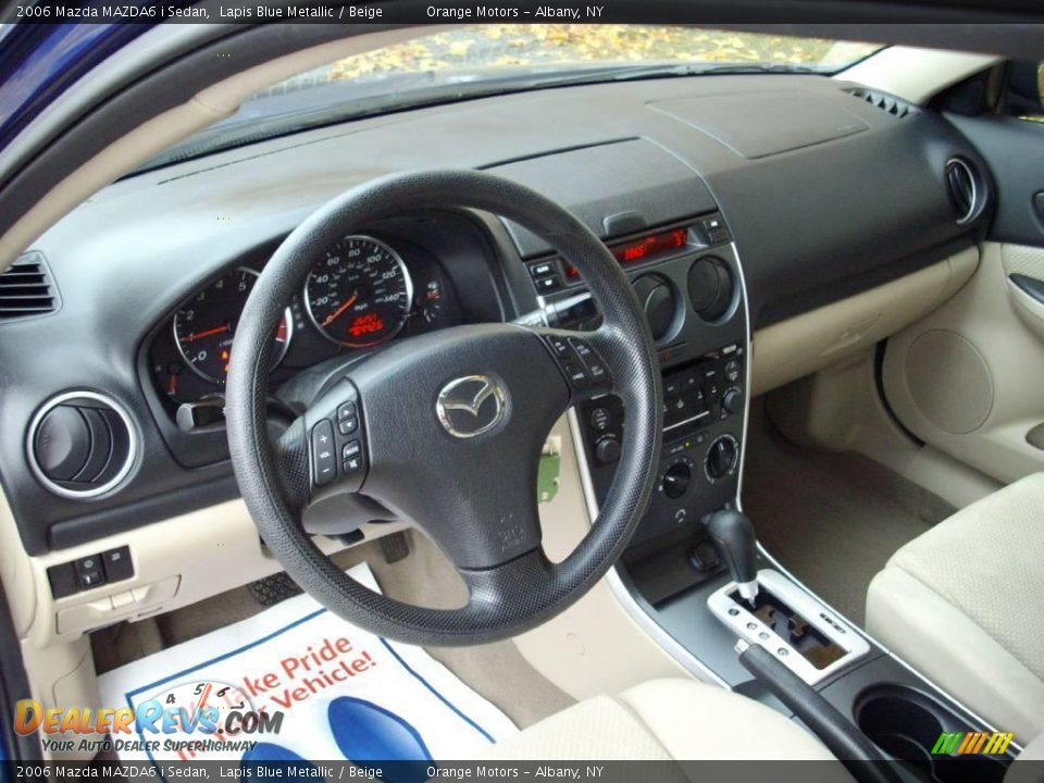 2006 Mazda MAZDA6 i Sedan Lapis Blue Metallic / Beige Photo #8