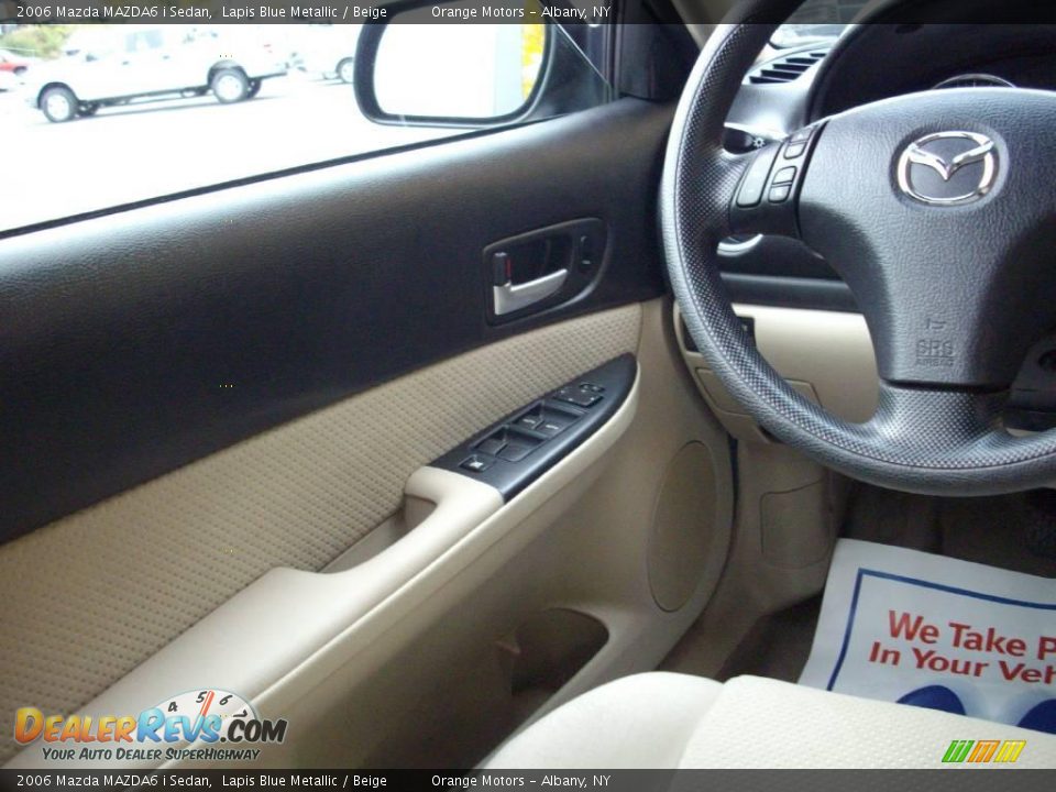 2006 Mazda MAZDA6 i Sedan Lapis Blue Metallic / Beige Photo #11