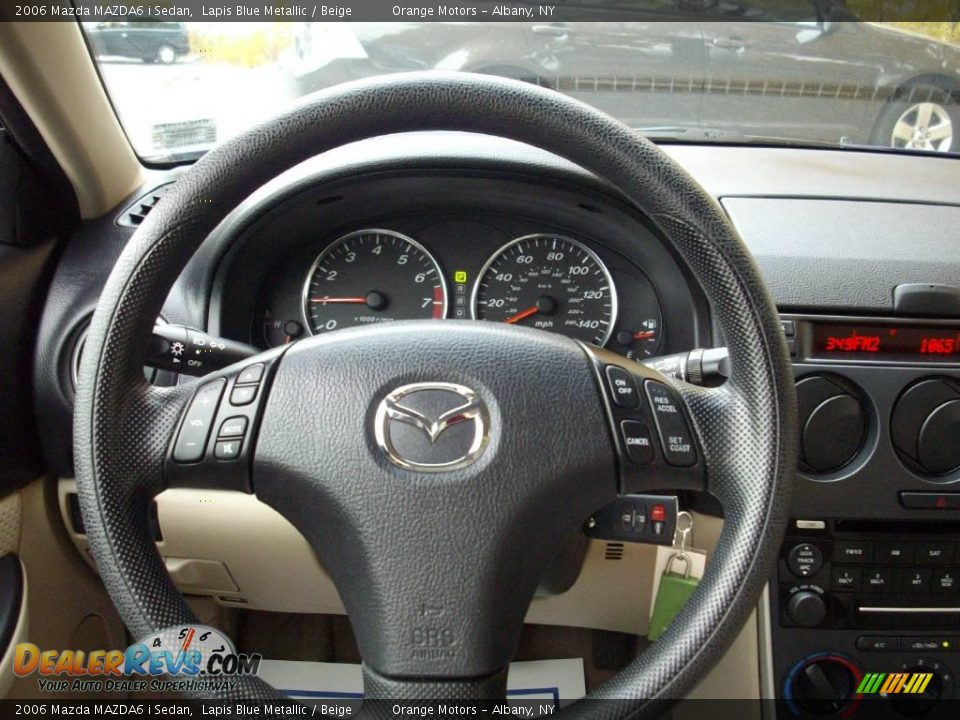 2006 Mazda MAZDA6 i Sedan Lapis Blue Metallic / Beige Photo #13