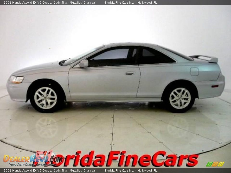 2002 Honda Accord EX V6 Coupe Satin Silver Metallic / Charcoal Photo #3