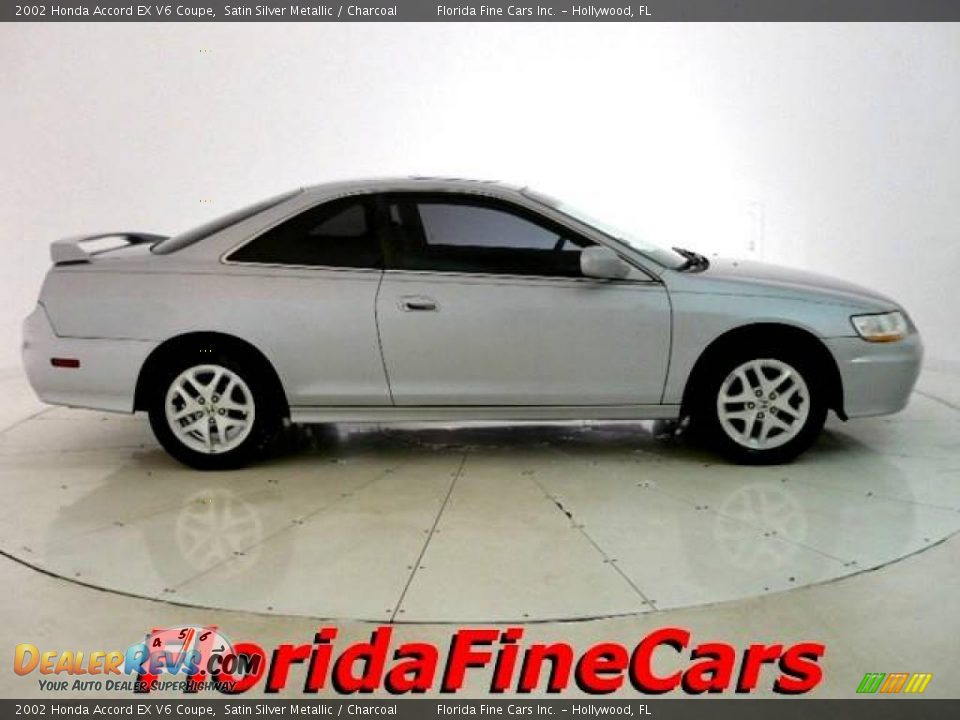 2002 Honda Accord EX V6 Coupe Satin Silver Metallic / Charcoal Photo #4