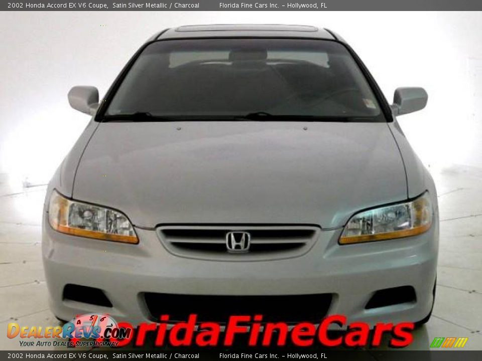 2002 Honda Accord EX V6 Coupe Satin Silver Metallic / Charcoal Photo #5