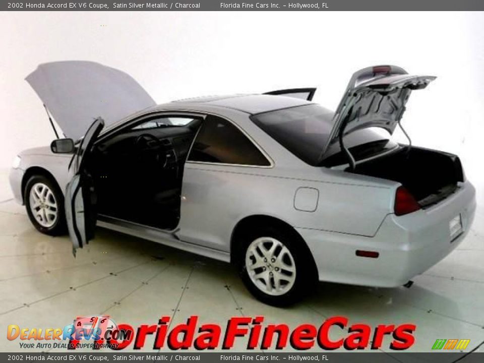 2002 Honda Accord EX V6 Coupe Satin Silver Metallic / Charcoal Photo #8