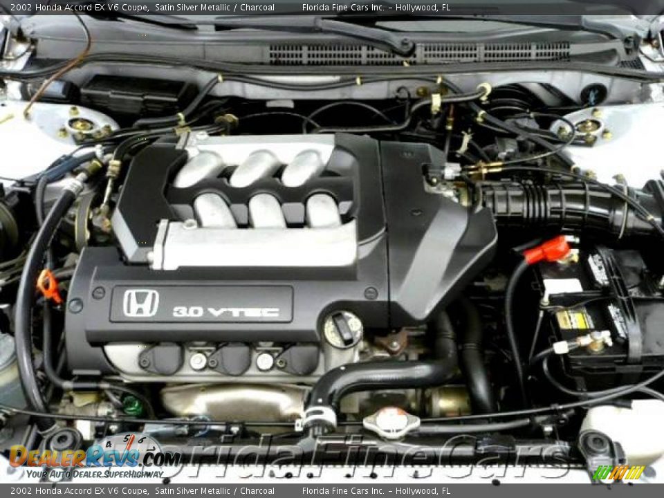 2002 Honda Accord EX V6 Coupe Satin Silver Metallic / Charcoal Photo #9