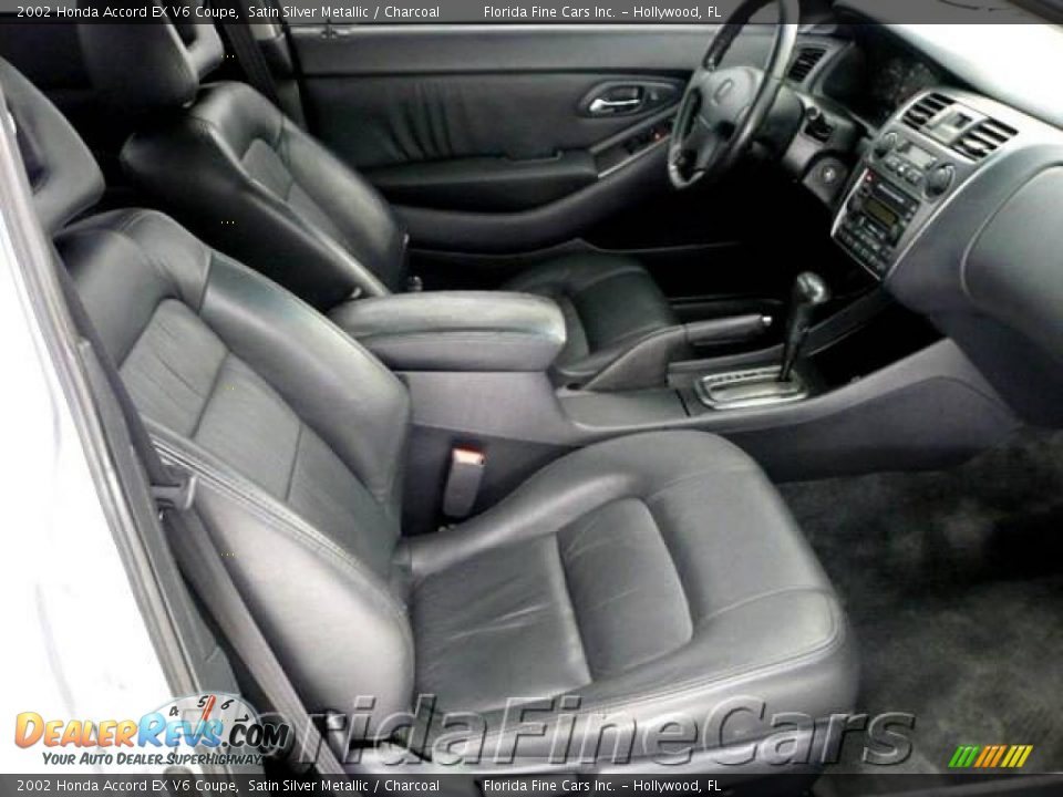 2002 Honda Accord EX V6 Coupe Satin Silver Metallic / Charcoal Photo #13