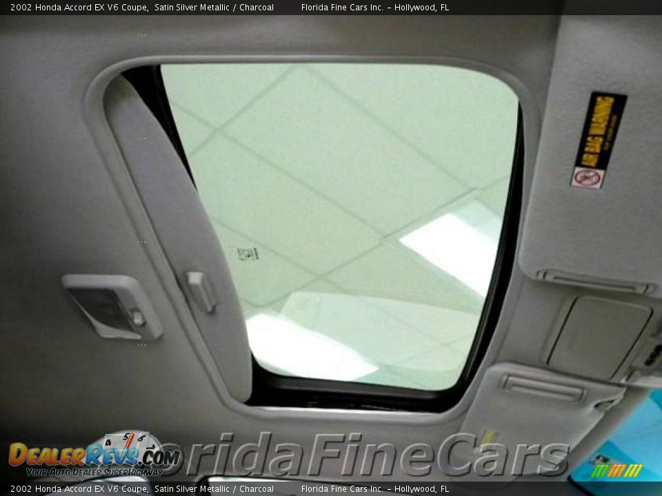 2002 Honda Accord EX V6 Coupe Satin Silver Metallic / Charcoal Photo #17