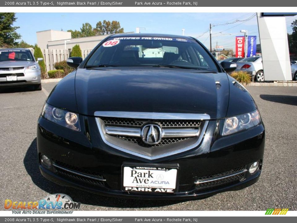2008 Acura TL 3.5 Type-S Nighthawk Black Pearl / Ebony/Silver Photo #2