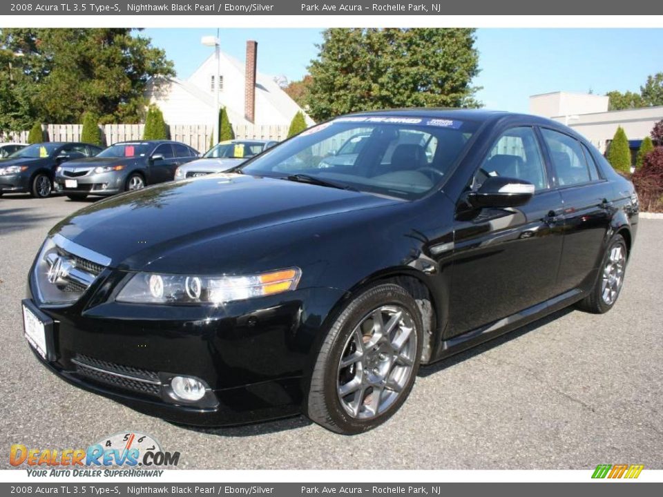 2008 Acura TL 3.5 Type-S Nighthawk Black Pearl / Ebony/Silver Photo #3
