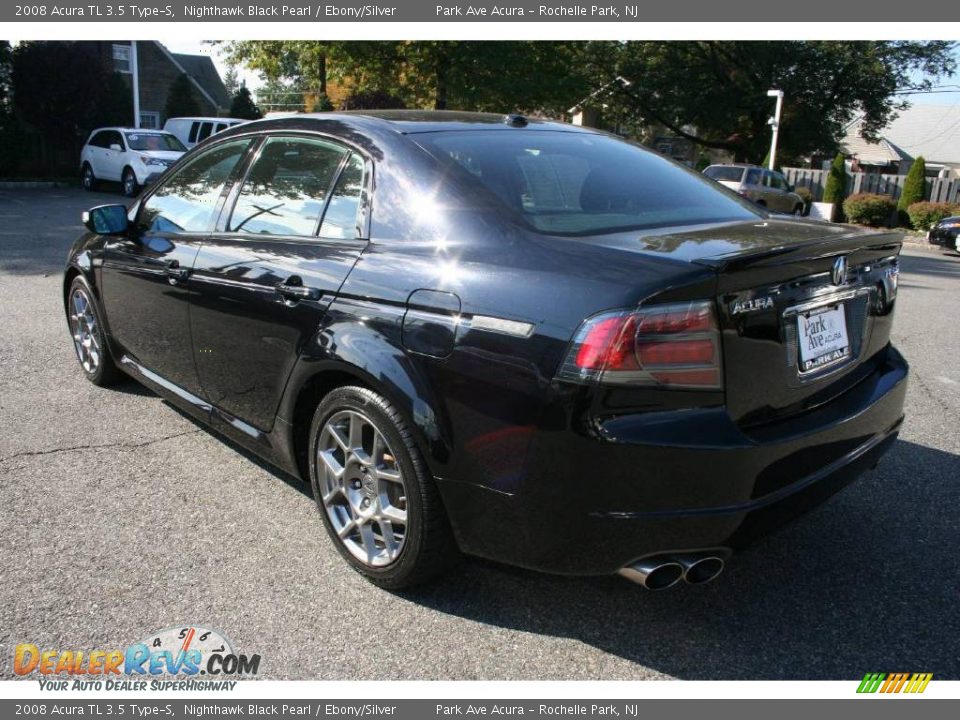 2008 Acura TL 3.5 Type-S Nighthawk Black Pearl / Ebony/Silver Photo #5