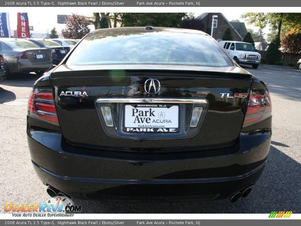 2008 Acura TL 3.5 Type-S Nighthawk Black Pearl / Ebony/Silver Photo #6
