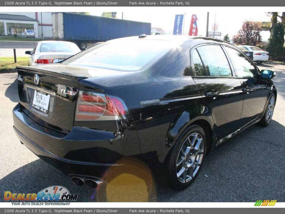 2008 Acura TL 3.5 Type-S Nighthawk Black Pearl / Ebony/Silver Photo #7