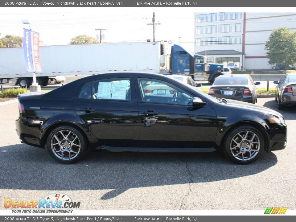 2008 Acura TL 3.5 Type-S Nighthawk Black Pearl / Ebony/Silver Photo #8