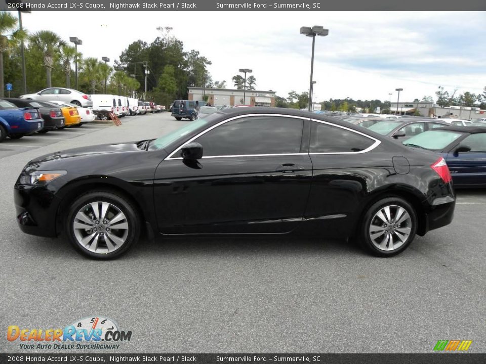 2008 Honda Accord LX-S Coupe Nighthawk Black Pearl / Black Photo #2